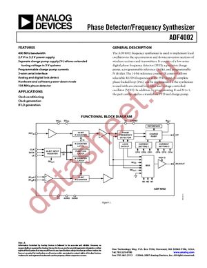 ADF4002BCPZ-RL7 datasheet  